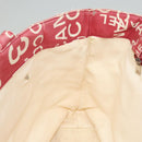 CHANEL Chain Bicy line Tote Bag Canvas Red CC Auth bs25552-18