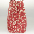 CHANEL Chain Bicy line Tote Bag Canvas Red CC Auth bs25552-5