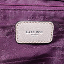 LOEWE Anagram Hand Bag Leather Gray Silver Auth bs25553-19