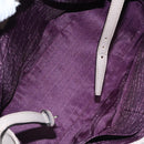 LOEWE Anagram Hand Bag Leather Gray Silver Auth bs25553-11