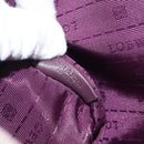 LOEWE Anagram Hand Bag Leather Gray Silver Auth bs25553-12