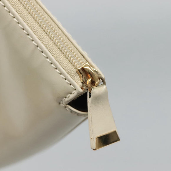 LOEWE Pouch Leather White Auth bs25555