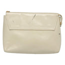 LOEWE Pouch Leather White Auth bs25555-13