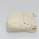 LOEWE Pouch Leather White Auth bs25555-3