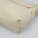 LOEWE Pouch Leather White Auth bs25555-7