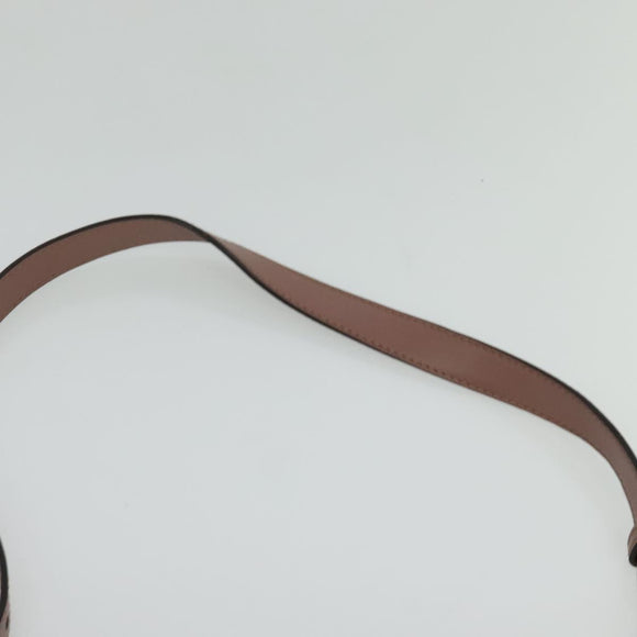 FENDI Runaway Small Hand Bag Leather 2way Pink Gold Auth bs25561