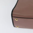 FENDI Runaway Small Hand Bag Leather 2way Pink Gold Auth bs25561-18