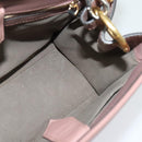 FENDI Runaway Small Hand Bag Leather 2way Pink Gold Auth bs25561-21