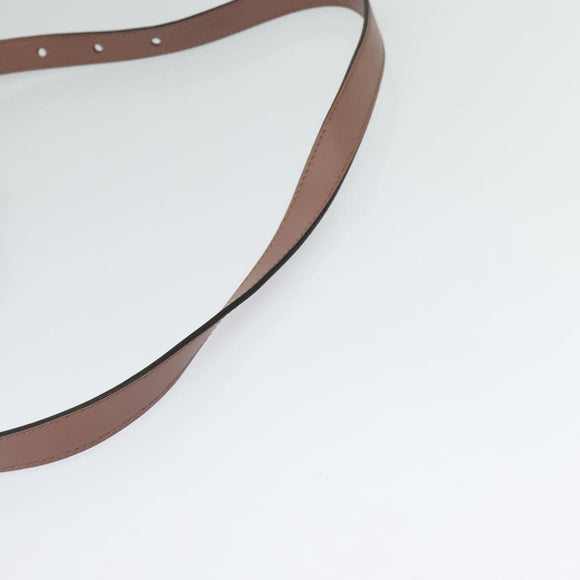 FENDI Runaway Small Hand Bag Leather 2way Pink Gold Auth bs25561