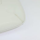 BVLGARI Shoulder Bag Leather White Silver Auth bs25565-16