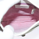 BVLGARI Shoulder Bag Leather White Silver Auth bs25565-10