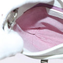 BVLGARI Shoulder Bag Leather White Silver Auth bs25565-19