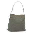 PRADA Shoulder Bag Nylon Plastic Gray Clear Auth bs25567-1