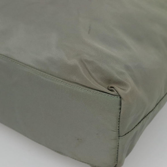 PRADA Shoulder Bag Nylon Plastic Gray Clear Auth bs25567