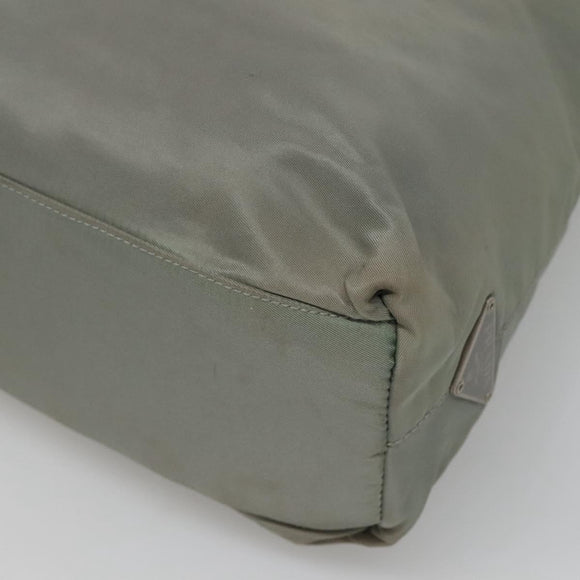 PRADA Shoulder Bag Nylon Plastic Gray Clear Auth bs25567