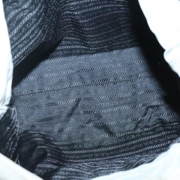 PRADA Shoulder Bag Nylon Plastic Gray Clear Auth bs25567