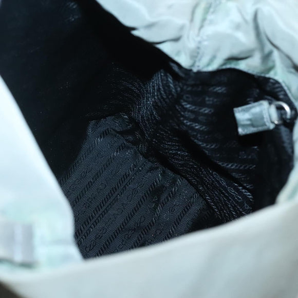 PRADA Shoulder Bag Nylon Plastic Gray Clear Auth bs25567