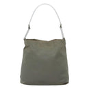 PRADA Shoulder Bag Nylon Plastic Gray Clear Auth bs25567-2