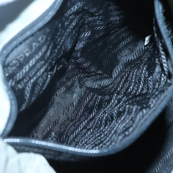 PRADA Shoulder Bag Nylon Plastic Gray Clear Auth bs25567