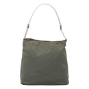 PRADA Shoulder Bag Nylon Plastic Gray Clear Auth bs25567-3