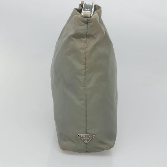 PRADA Shoulder Bag Nylon Plastic Gray Clear Auth bs25567