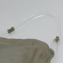 PRADA Shoulder Bag Nylon Plastic Gray Clear Auth bs25567-8