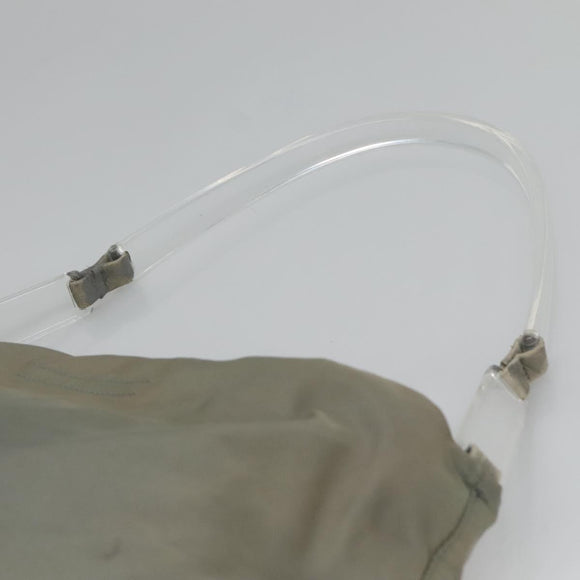 PRADA Shoulder Bag Nylon Plastic Gray Clear Auth bs25567