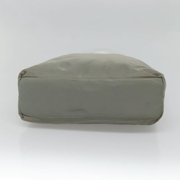 PRADA Shoulder Bag Nylon Plastic Gray Clear Auth bs25567