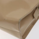 PRADA Shoulder Bag Enamel Beige Silver Auth bs25569-10