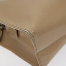 PRADA Shoulder Bag Enamel Beige Silver Auth bs25569-11