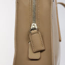 PRADA Shoulder Bag Enamel Beige Silver Auth bs25569-14