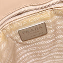 PRADA Shoulder Bag Enamel Beige Silver Auth bs25569-15