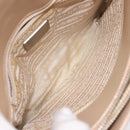 PRADA Shoulder Bag Enamel Beige Silver Auth bs25569-16