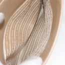 PRADA Shoulder Bag Enamel Beige Silver Auth bs25569-21