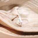 PRADA Shoulder Bag Enamel Beige Silver Auth bs25569-22