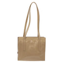 PRADA Shoulder Bag Enamel Beige Silver Auth bs25569-3