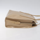 PRADA Shoulder Bag Enamel Beige Silver Auth bs25569-4