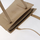 PRADA Shoulder Bag Enamel Beige Silver Auth bs25569-6