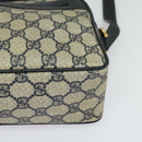 GUCCI GG Supreme Sherry Line Shoulder Bag PVC Navy Gold Red Auth bs25574-14