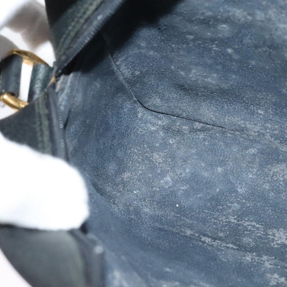 GUCCI GG Supreme Sherry Line Shoulder Bag PVC Navy Gold Red Auth bs25574