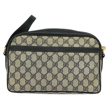 GUCCI GG Supreme Sherry Line Shoulder Bag PVC Navy Gold Red Auth bs25574 - 0