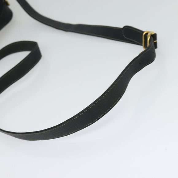 GUCCI GG Supreme Sherry Line Shoulder Bag PVC Navy Gold Red Auth bs25574