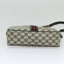GUCCI GG Supreme Sherry Line Shoulder Bag PVC Navy Gold Red Auth bs25574-5
