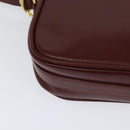 CARTIER Must Line Shoulder Bag Leather Bordeaux Gold Auth bs25581-12