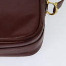 CARTIER Must Line Shoulder Bag Leather Bordeaux Gold Auth bs25581-13