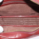 CARTIER Must Line Shoulder Bag Leather Bordeaux Gold Auth bs25581-16