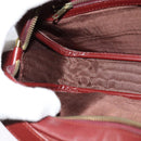 CARTIER Must Line Shoulder Bag Leather Bordeaux Gold Auth bs25581-18