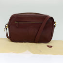 CARTIER Must Line Shoulder Bag Leather Bordeaux Gold Auth bs25581-23