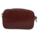 CARTIER Must Line Shoulder Bag Leather Bordeaux Gold Auth bs25581-3