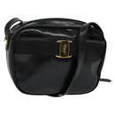 Salvatore Ferragamo Vala Shoulder Bag Leather Black Auth bs25584-1